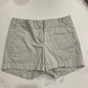 J Crew womens 5” grey chino shorts